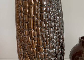 Stare zabytkowa dwa wazony model model Kora z Tomaszowa PRL krokodyl