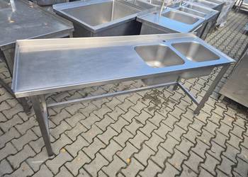 Zlew Gastronomiczny 2 Komorowy Z Blatem 190/60/85 M
