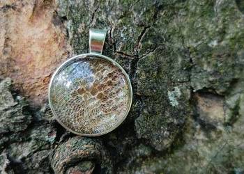 Unikatowa Zawieszka z Wylinką Pytona Królewskiego | Handmade | Stal Chirurg