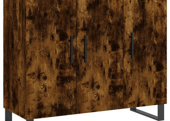 Szafka przydymiony dąb 90x34x80 cm materiał drewnopochodny WM-828137