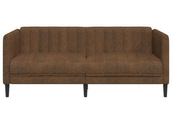 Sofa 2-os. brązowa sztuczna skóra zamszowa WM-372612