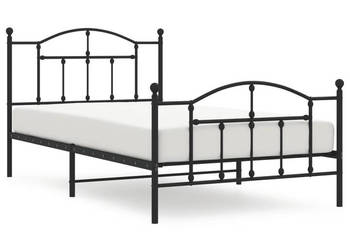 Łóżko Metalowe Czarne Rama Łóżka Ze Stelażem 100x200cm WM-353452