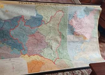 1973 historyczna mapa Polski z okresu drugiej wojny światowej