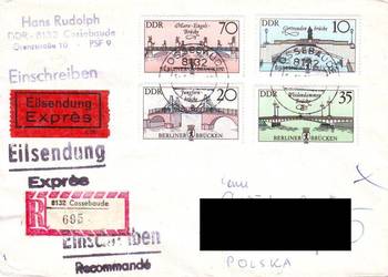 Kop. z  koresp. Filat. NRD - Polska 1985
