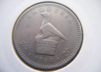 Stare monety 2 szyling 1964 Rodezja