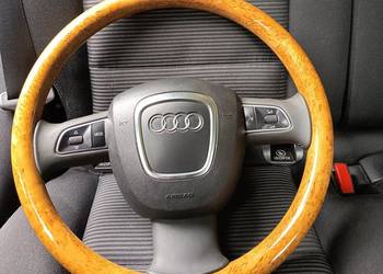 NOWA kierownica drewno multi łopatki Airbag Audi A4 B7 B8 A6 C6 A8 D3 Q7