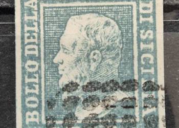 Włochy Sycylja 1859, Mi.3 stemplowany