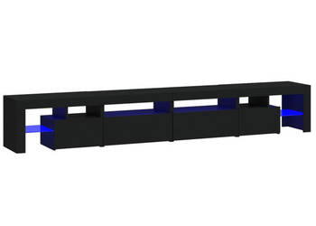 Szafka pod TV z oświetleniem LED czarna 260x365x40 cm WM-3152819