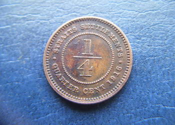 Stare monety 1/4 cent 1916 Straits Settlements