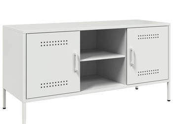Szafka pod telewizor biała 1005x39x505 cm stalowa WM-842993
