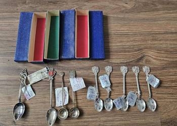 9x łyżeczka srebna Próba 725 do 800