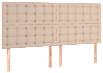 Zagłówki 4 szt. cappuccino 90x5x78/88 cm sztuczna skóra WM-3116439