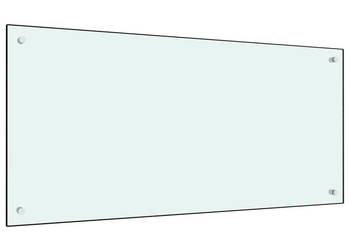 Panel ochronny do kuchni biały 100x50 cm szkło hartowane WM-249461
