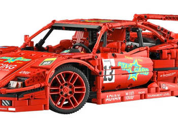 Klocki auto sportowe czerwone 2688 el 1:10 otwierane drzwi maska