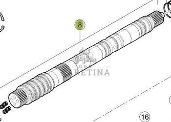 Claas AXION 810 870 Wałek Przekładni Skrzyni Biegów CZĘŚĆI 0011708640 00 1…