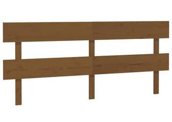 Wezgłowie łóżka brązowe 204x3x81 cm lite drewno sosnowe WM-819093