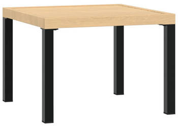 Stolik kawowy do ogrodu czarny 55x55x395 cm malowana stal WM-4008568