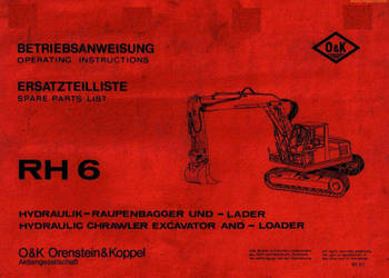 O&K Oik Rh6 instrukcja obsługi, instrukcja serwisowa wysyłka