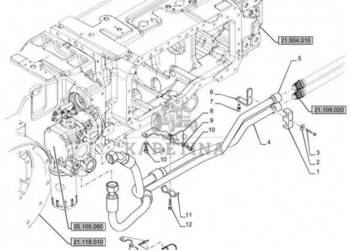 New Holland T6070 Rurka hydrauliczna 48094217