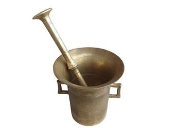 Stary mosiężny moździerz kuchenny lata 40/50 unikat kolekcjonerski rarytas