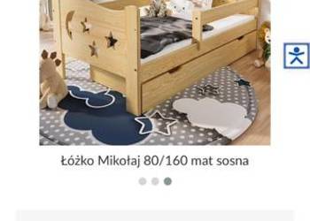 Łóżko dziecięce drewniane