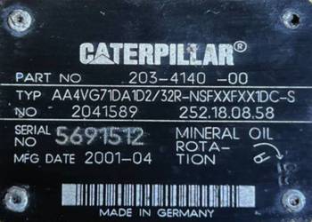 Caterpillar AA4VG71DA1D2 / 32RNSFXXFXX1DCS (203-4140, R902041589) Pompa