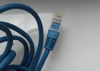 Kabel LAN RJ45, 300cm, niebieski, patch cord 5e UTP, używany