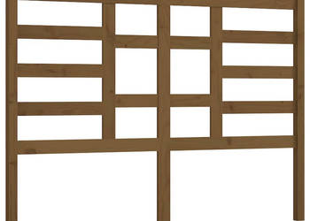 Wezgłowie łóżka brązowe 126x4x104 cm lite drewno sosnowe WM-818133