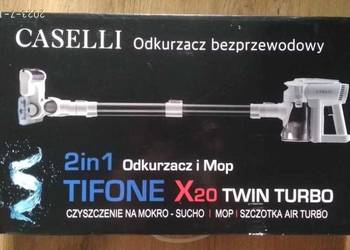Caselli Odkurzacz i Mop pionowy bezprzewodowy Tifone X20 Twin Turbo