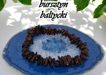 Bransoletka z bursztynu, bursztyn bałtycki sieczka wiśniowa #366 Bransoletka z bursztynu, bursztyn bałtycki sieczka wiśniowa #366