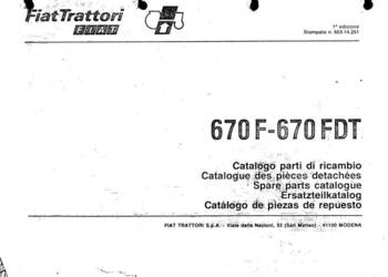 Fiat 670F 670FDT katalog części zamiennych