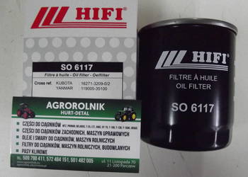 Filtr oleju Hifi SO 6117 John Deere, Kubota, Yanmar, Case