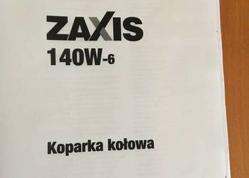 dtr instrukcja obsługi koparka hitachi zaxis 140w-6 i inne