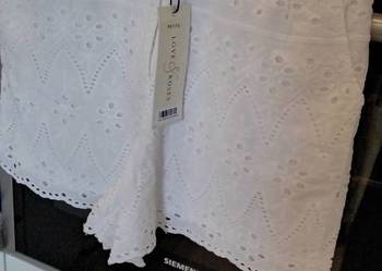 Spodenki Szorty Z Haftem Damskie LOVE and Roses rozm XS Nowe Śmietanka