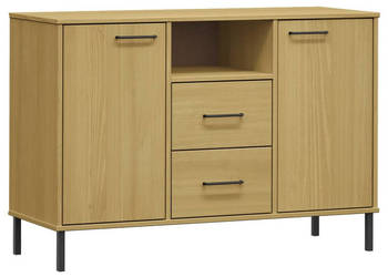 Komoda OSLO metalowe nóżki brązowa 113x40x77 cm WM-351018