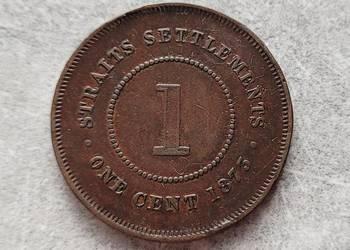 424) STRAITS SETTLEMENTS - 1 Cent - 1873 r. Victoria