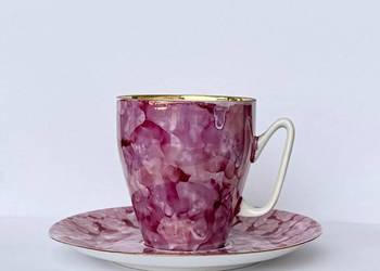 Filiżanka Różowy Marmurek Włocławek Carry PRL Design