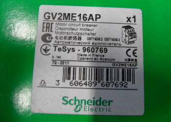 Schneider Electric Wyłącznik silnikowy GV2ME z napędem przyc