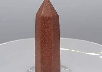 Kolekconerski kryształ piasek pustyni obelisk stojący stożek 63mm #38