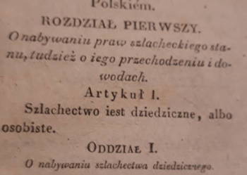 Prawo  o  Szlachectwie  w  Królestwie  Polskiem -Dz. Praw, T.XIX, W-a 1836
