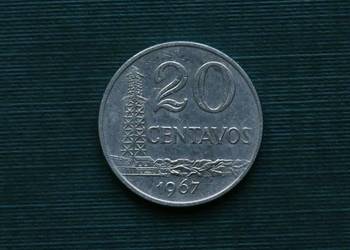 BRAZYLIA - 20 centavo, 1967r