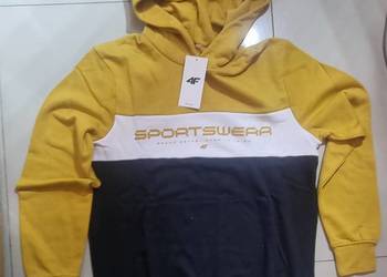 Nowa!! Bluza dresowa 4F z kapturem męska - żółto-czarna rozmiar M (S-XXL)