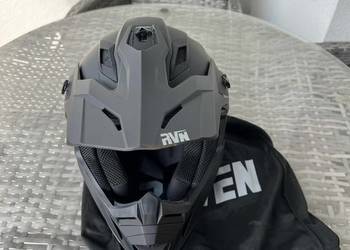 Kask Cross Raven Airborne Evo Matowy Czarny S