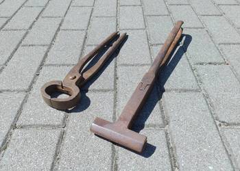 Stare cęgi szczypce kleszcze kowalskie cena za 2 sztuki dł 45 cm