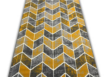 NOWOCZESNY DYWAN 120X170 CARLO 4271 GREY MUSTARD GĘSTE RUNO DO WNĘTRZ