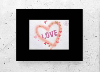 love plakat do domu, A4 plakat z napisem love, mały plakat na ścianę 21x30