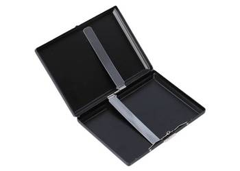 Papierośnica Czarny-Mat z Metalowymi Blaszkami w Środku na Papierosy