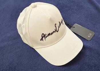 Nowa biała czapka z daszkiem bejsbolówka Armani Exchange unisex