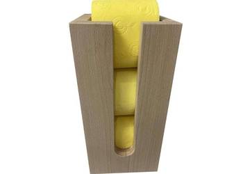Pojemnik na papier toaletowy stojak drewniany zasobnik 33 cm Buk eko kolory