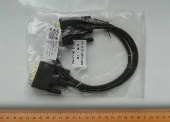 Kabel DVI-DVI DualLink 1m, kolor czarny w woreczku 24+1, Cieńki, NOWY, PL00